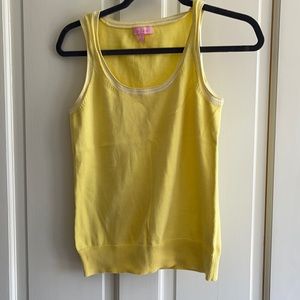 Lilly Pulitzer cotton yellow tank top